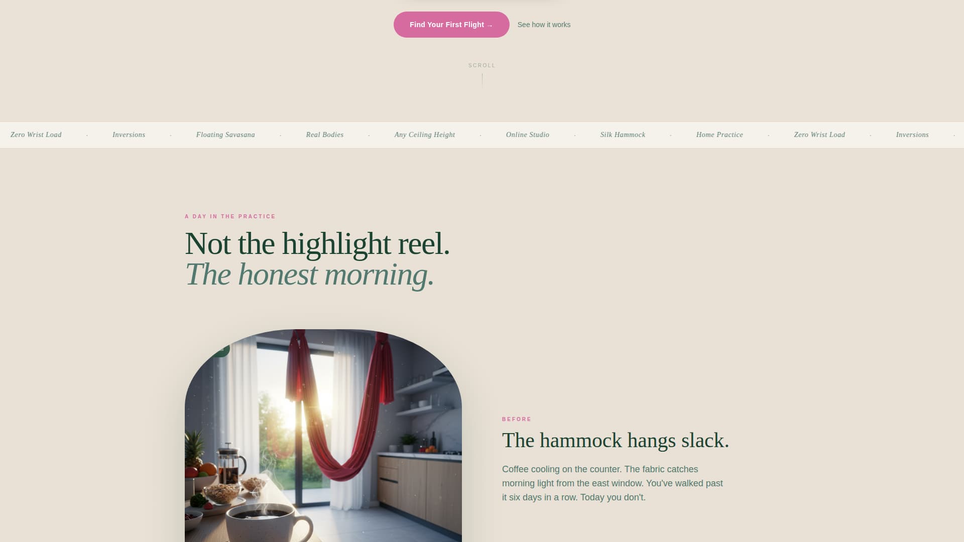 Suspend - Transformative Aerialyoga Landing Page Template