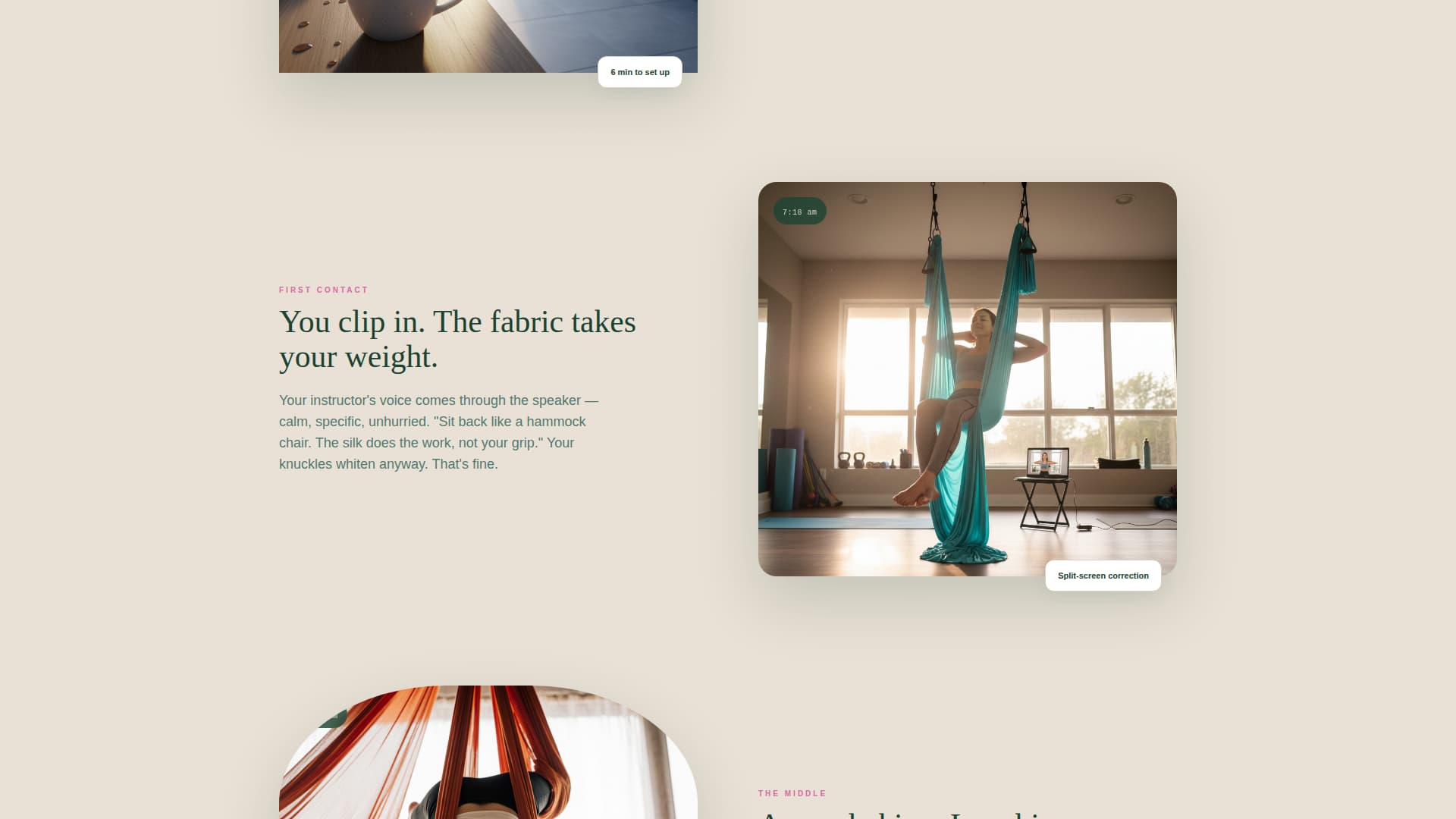 Suspend - Transformative Aerialyoga Landing Page Template