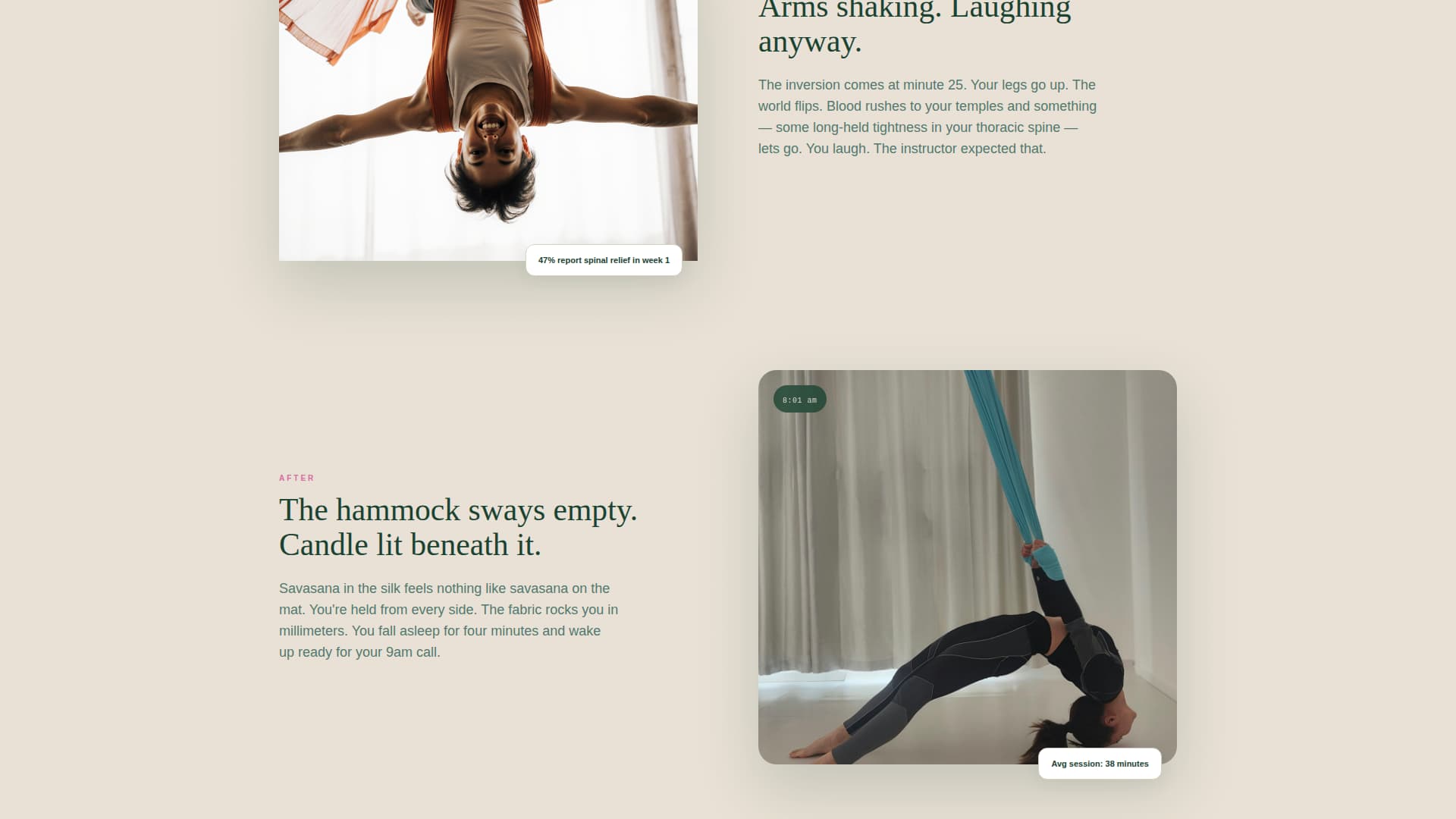 Suspend - Transformative Aerialyoga Landing Page Template