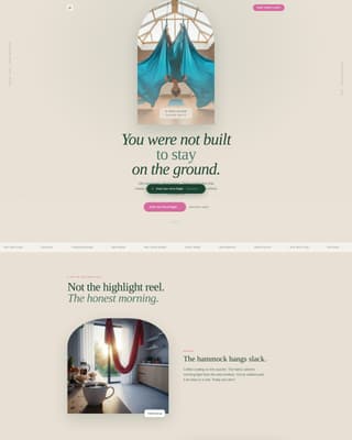 Suspend - Transformative Aerialyoga Landing Page Template