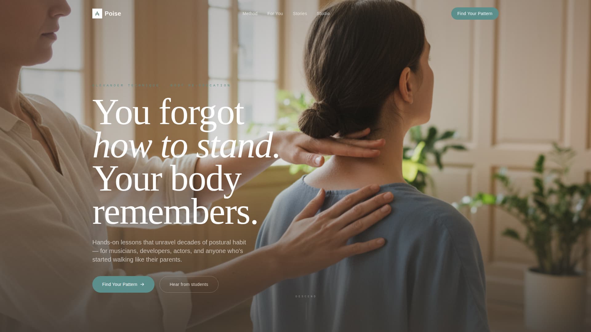 Poise - Immersive Wellness Landing Page Template