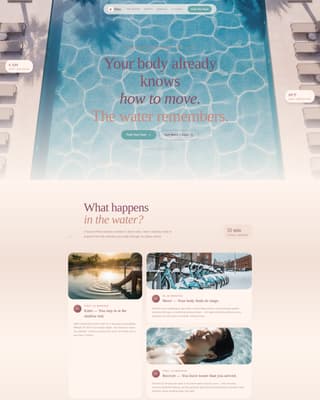 Aquatic Fitness Center Website Template for Hesitant First-Timers
