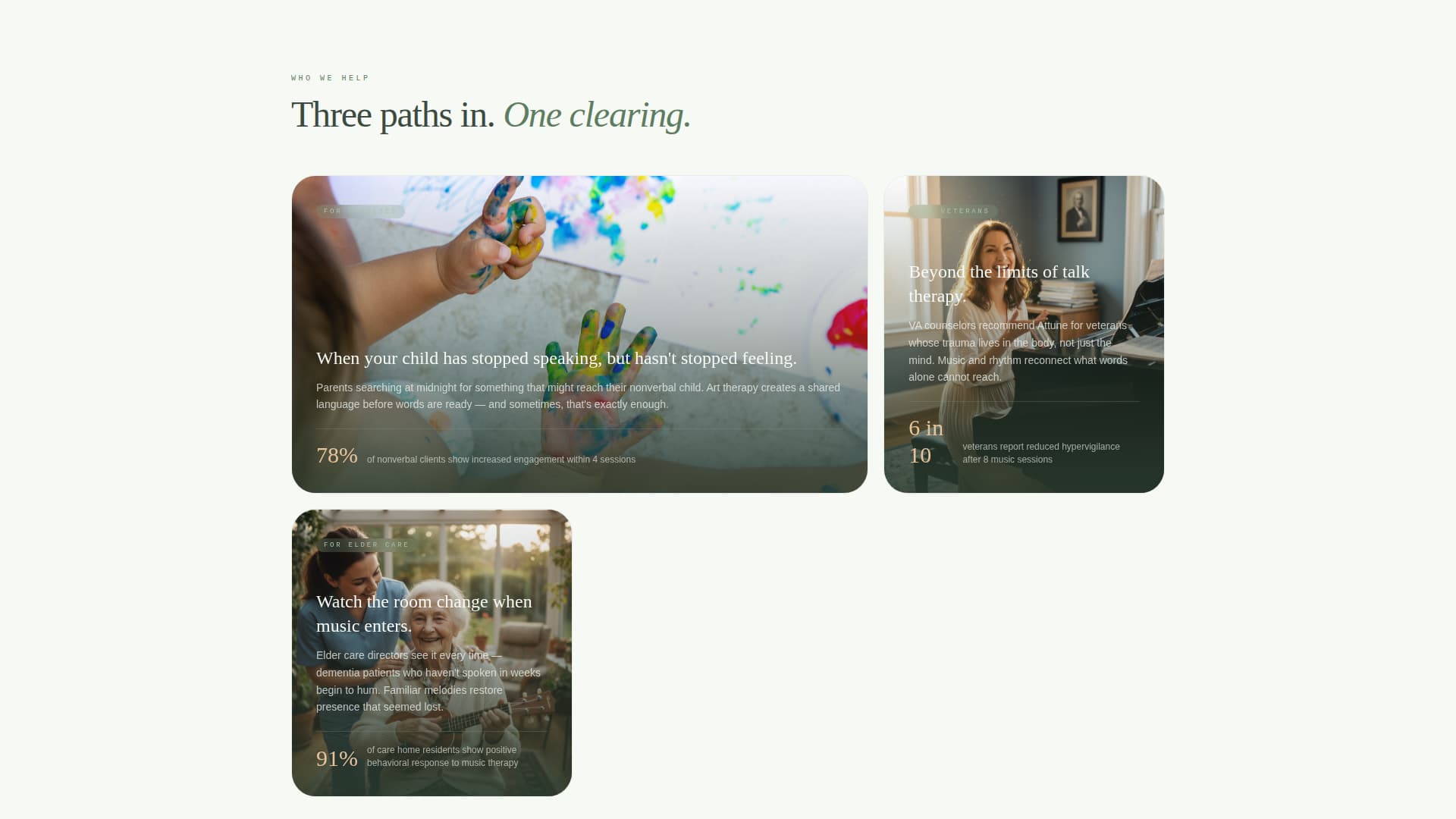 Attune - Healing Therapy Landing Page Template