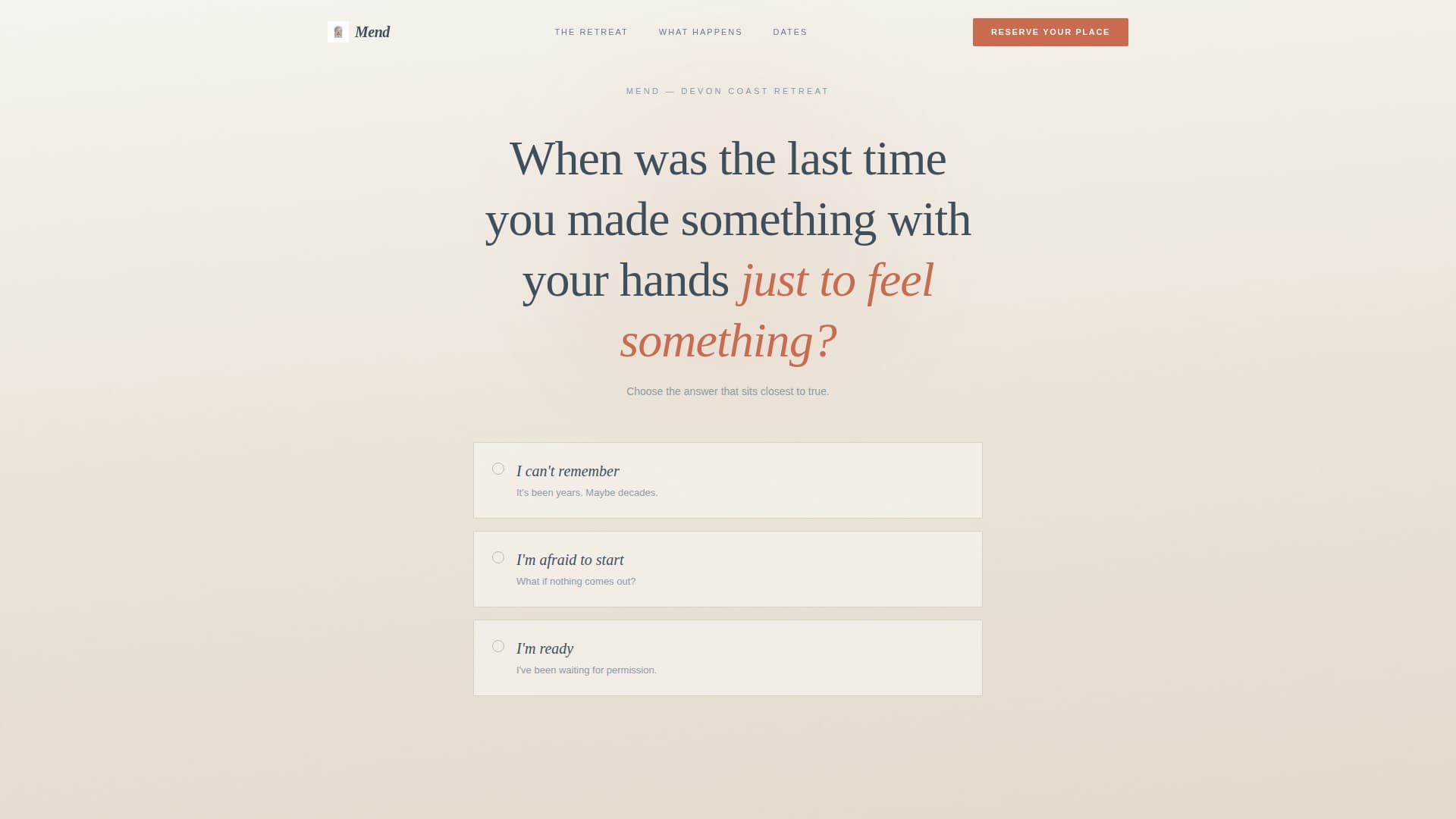 Mend - Transformative Arttherapy Landing Page Template