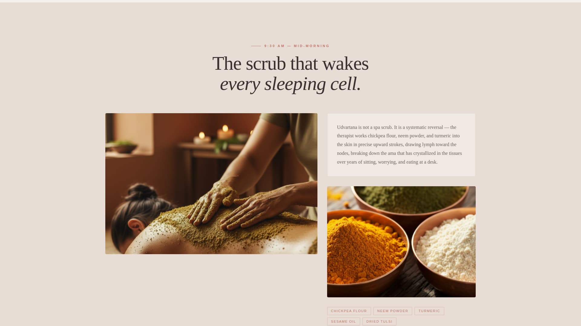 Abhyanga - Serene Ayurvedic Landing Page Template