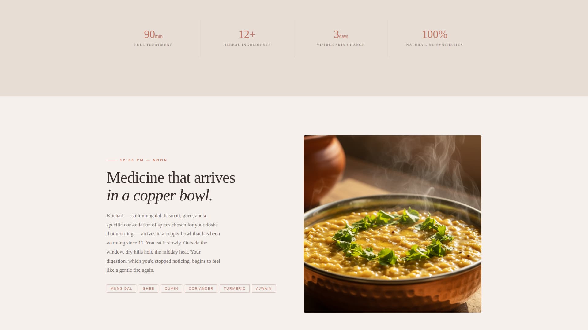 Abhyanga - Serene Ayurvedic Landing Page Template