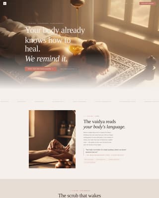 Abhyanga - Serene Ayurvedic Landing Page Template