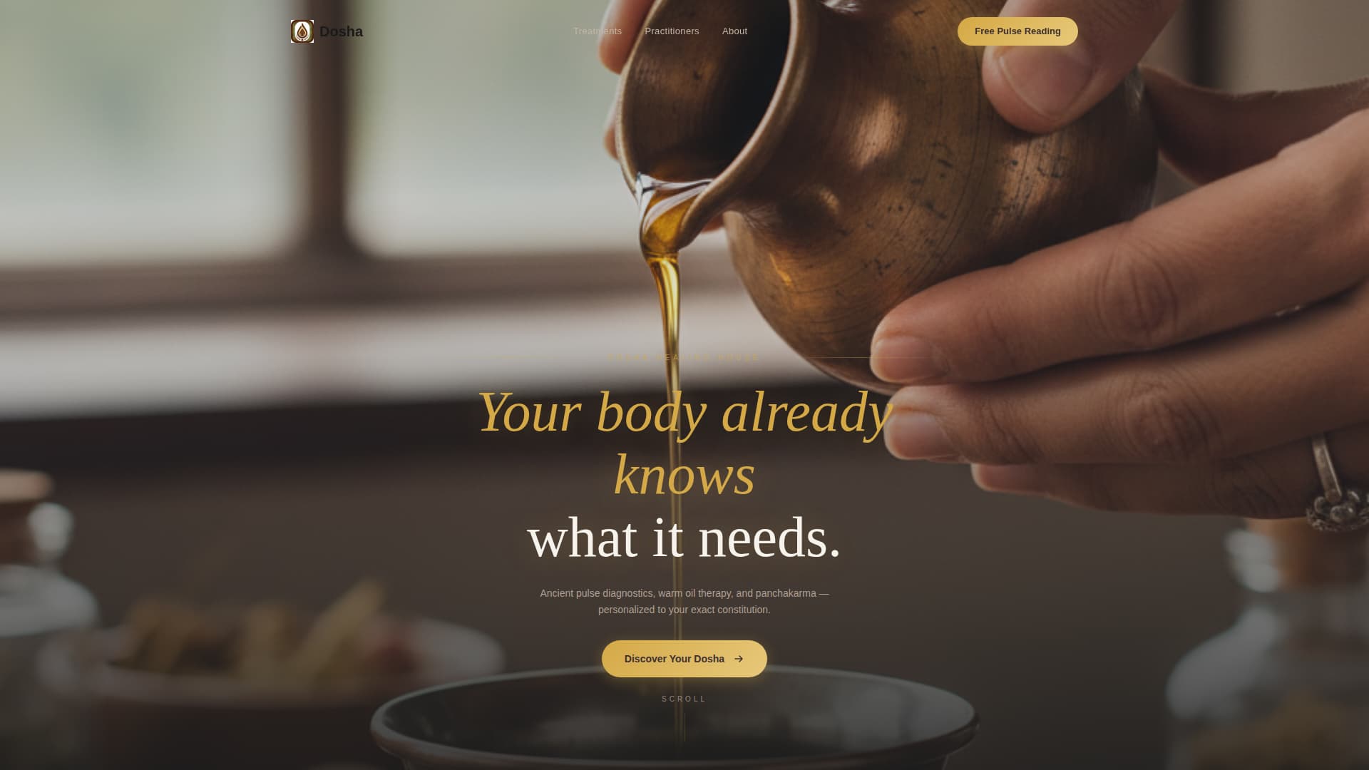 Dosha - Personalized Ayurvedic Landing Page Template