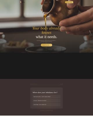 Dosha - Personalized Ayurvedic Landing Page Template