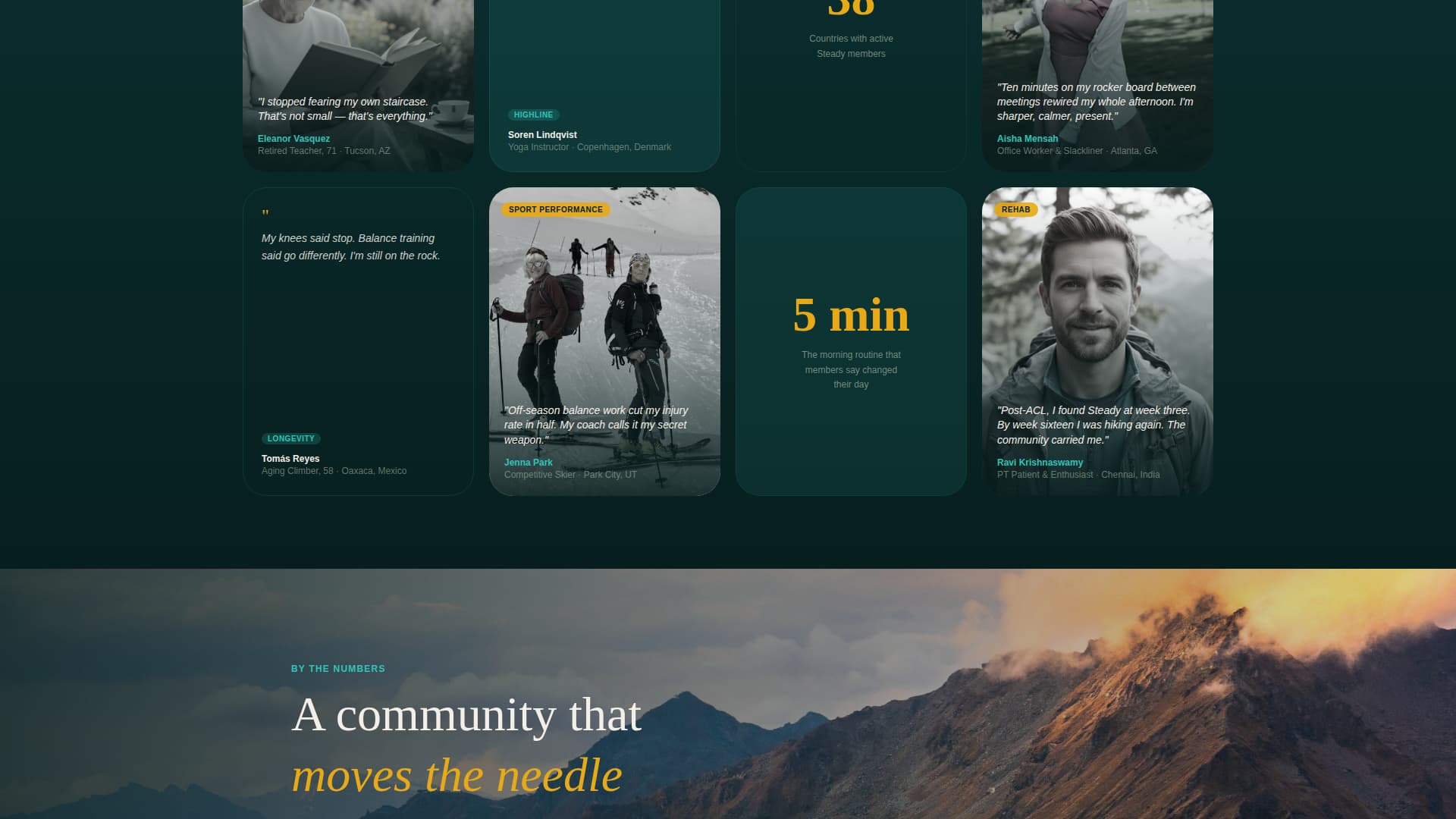 Steady - Grounded Stability Landing Page Template