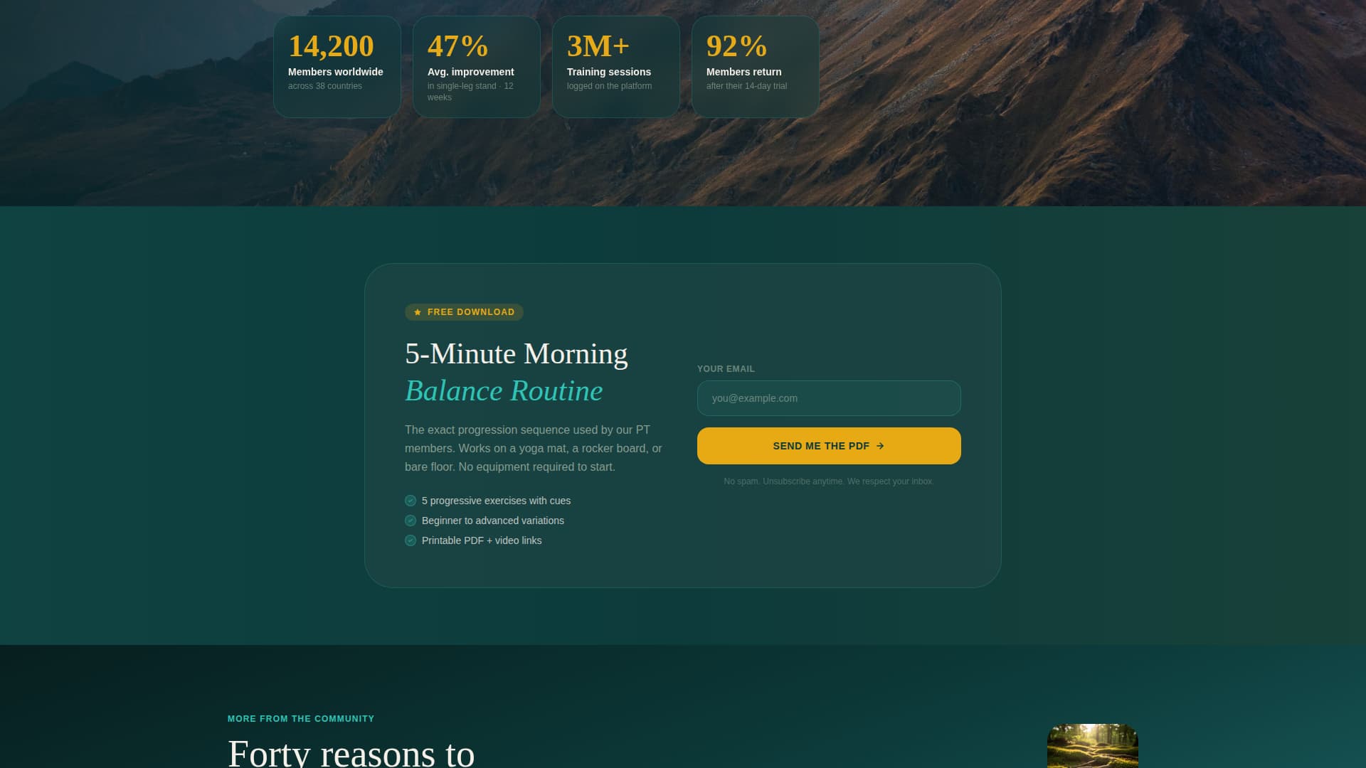 Steady - Grounded Stability Landing Page Template