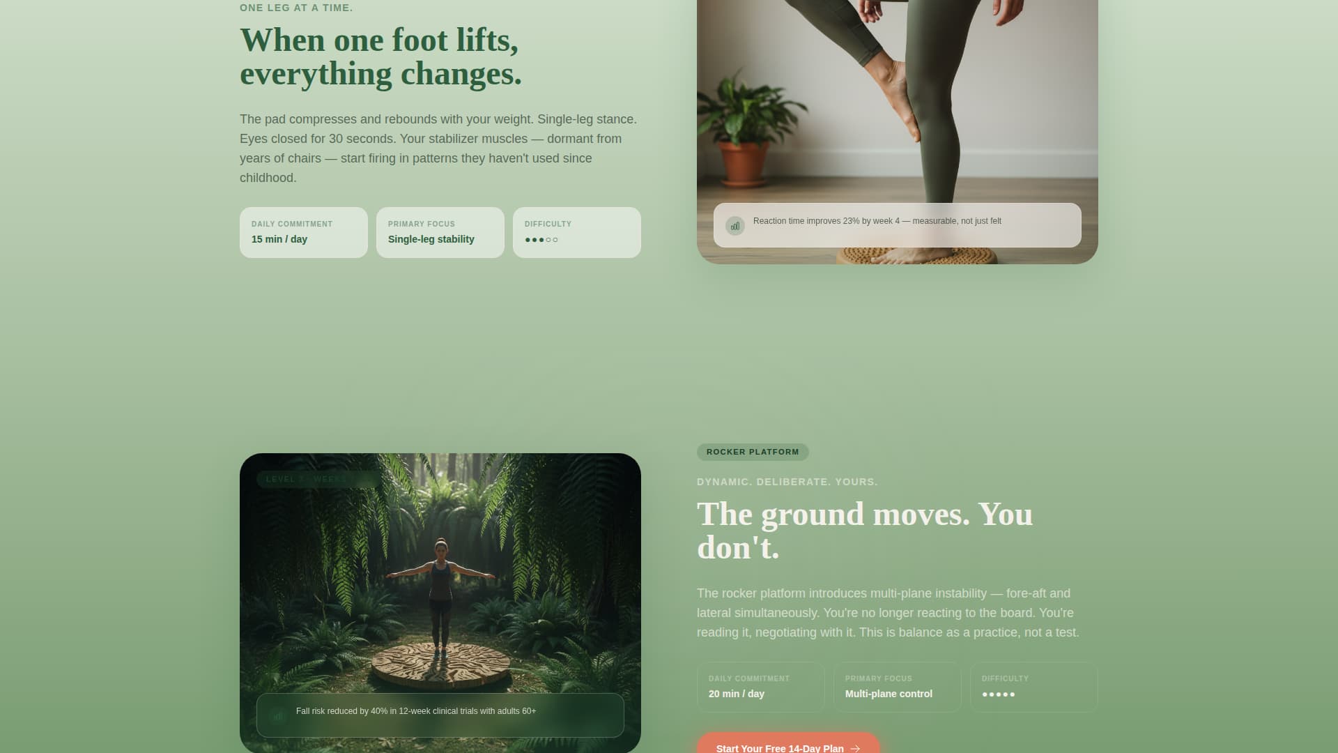 Steady - Progressive Balance Landing Page Template