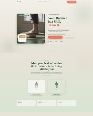 Steady - Progressive Balance Landing Page Template