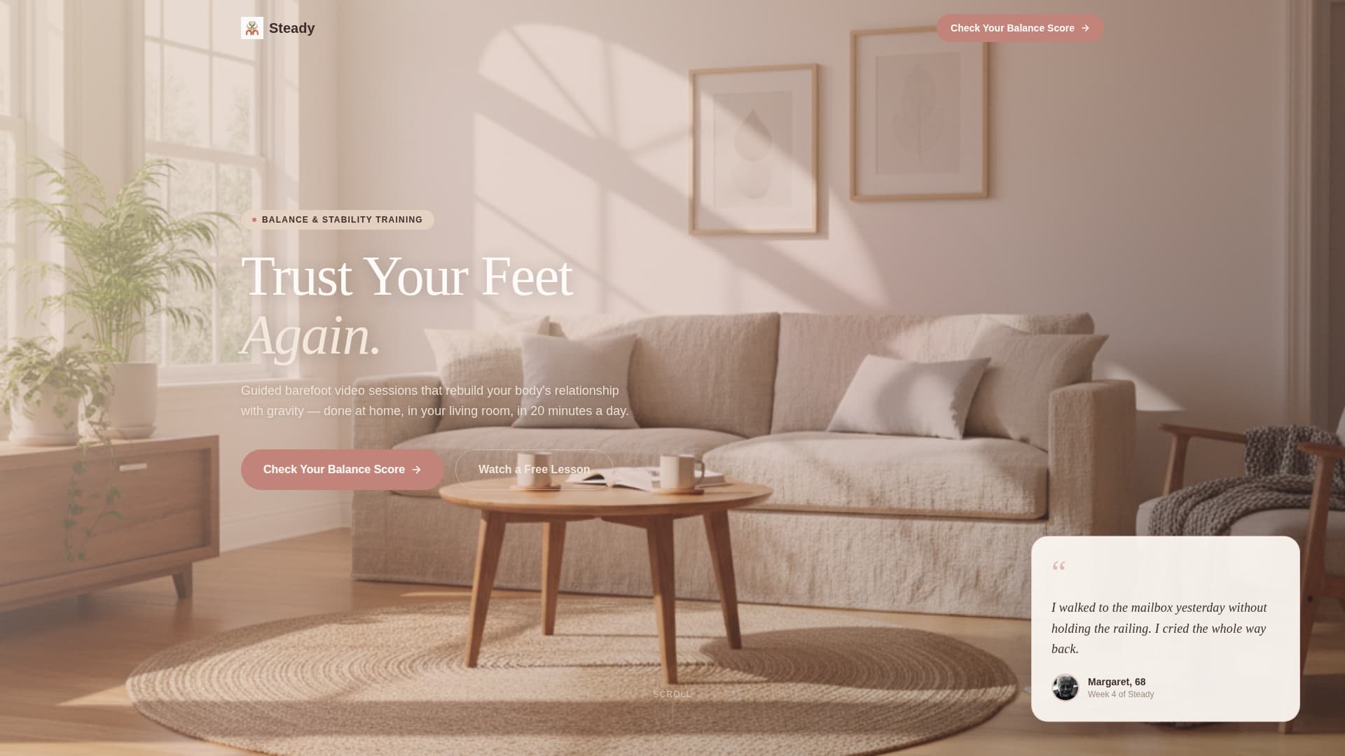 Steady - Empowering Balance Landing Page Template