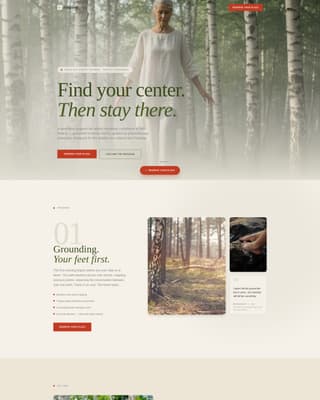 Stillpoint - Grounding Retreat Landing Page Template