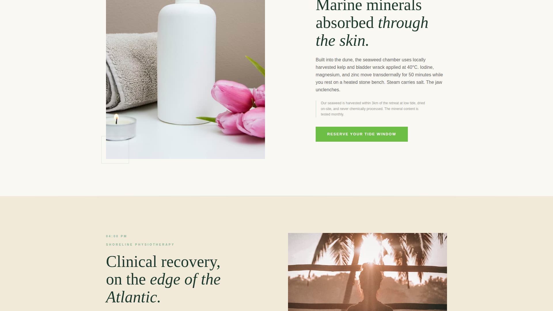 Thalassa - Immersive Thalassotherapy Landing Page Template