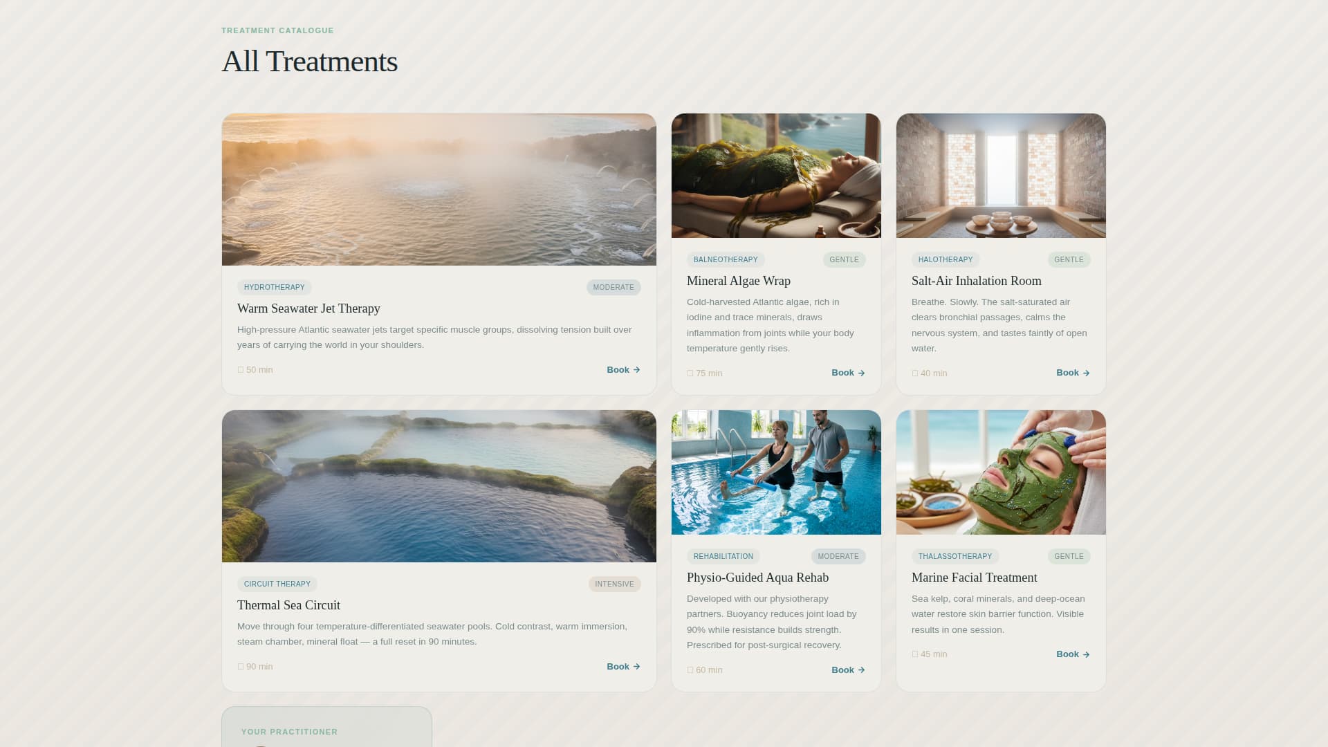 Tidal - Rejuvenating Thalassotherapy Landing Page Template