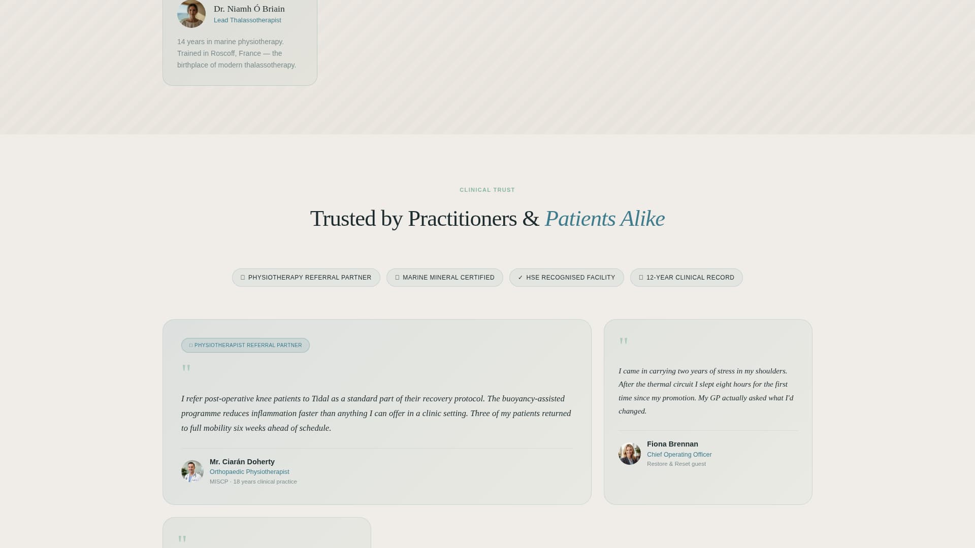 Tidal - Rejuvenating Thalassotherapy Landing Page Template
