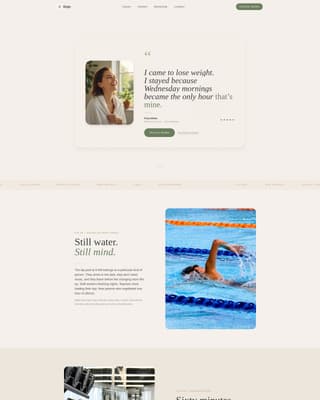 Large Gym & Fitness Chain Website Template with Zen Design