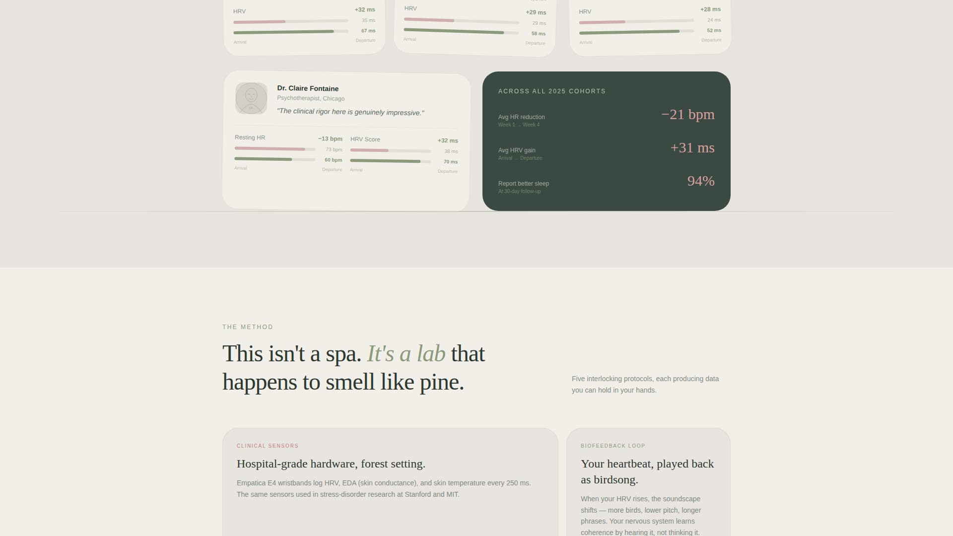 Attune - Restorative Biofeedback Landing Page Template