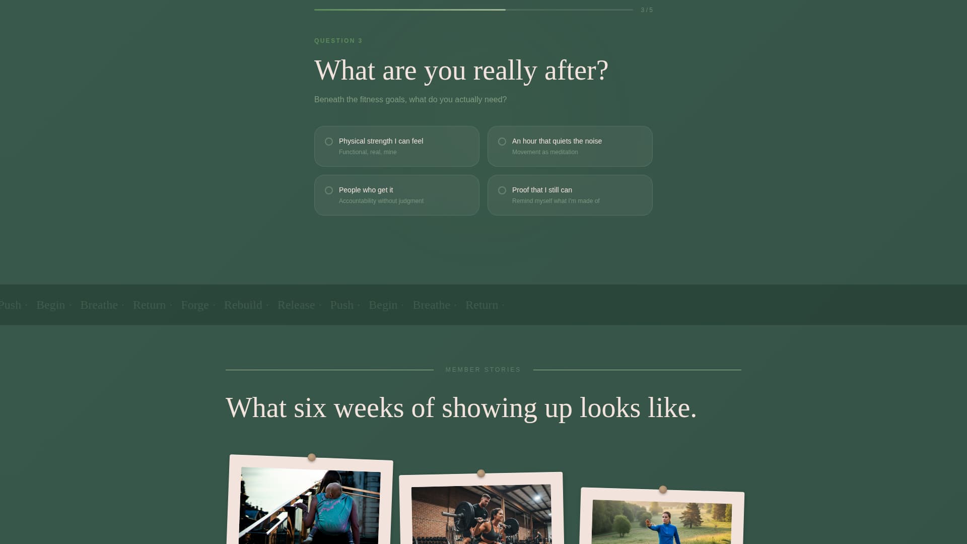 Forge - Healing Bootcamp Landing Page Template