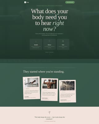 Forge - Healing Bootcamp Landing Page Template