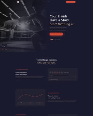 Jab - Immersive Boxing Landing Page Template