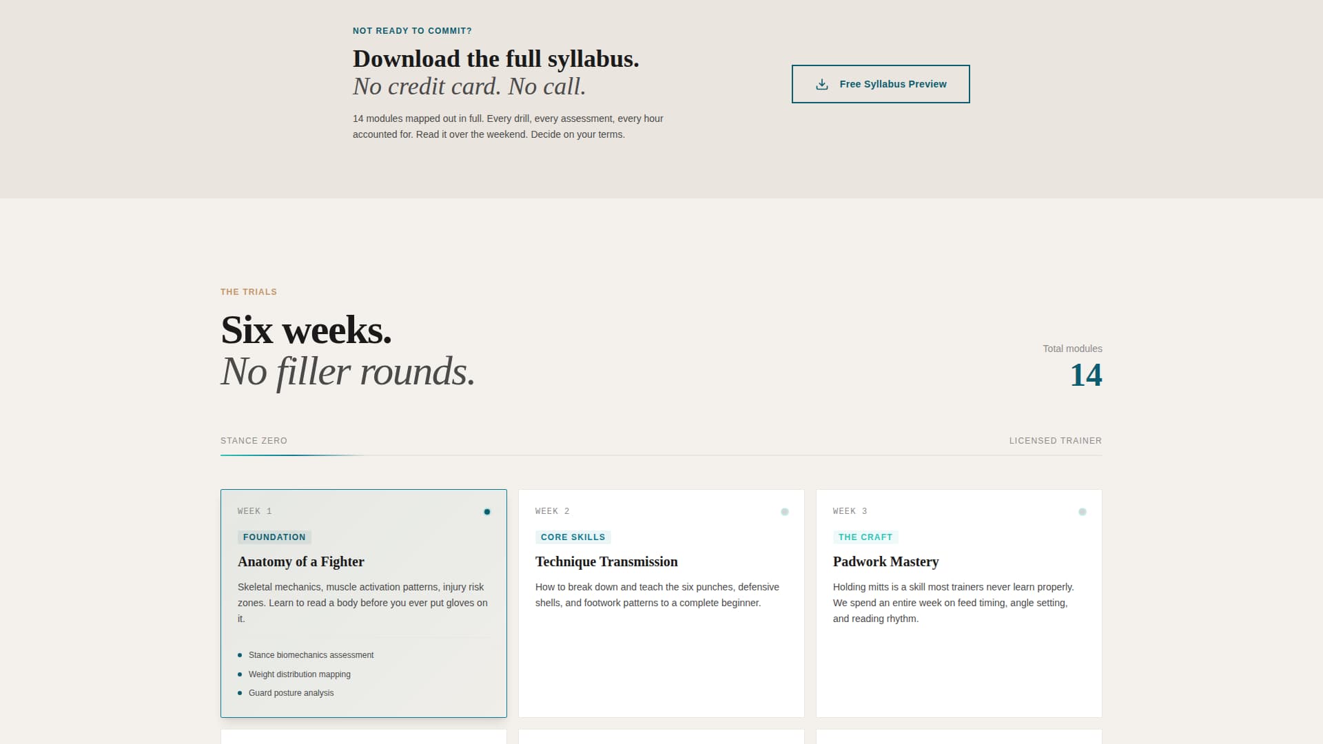 Bell - Immersive Boxing Certification Landing Page Template