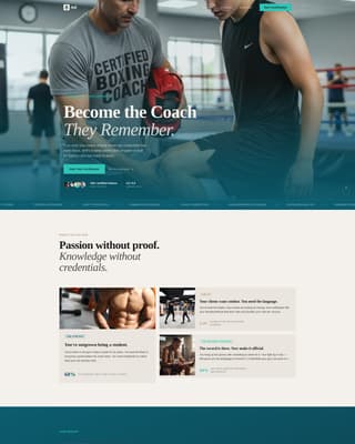 Bell - Immersive Boxing Certification Landing Page Template