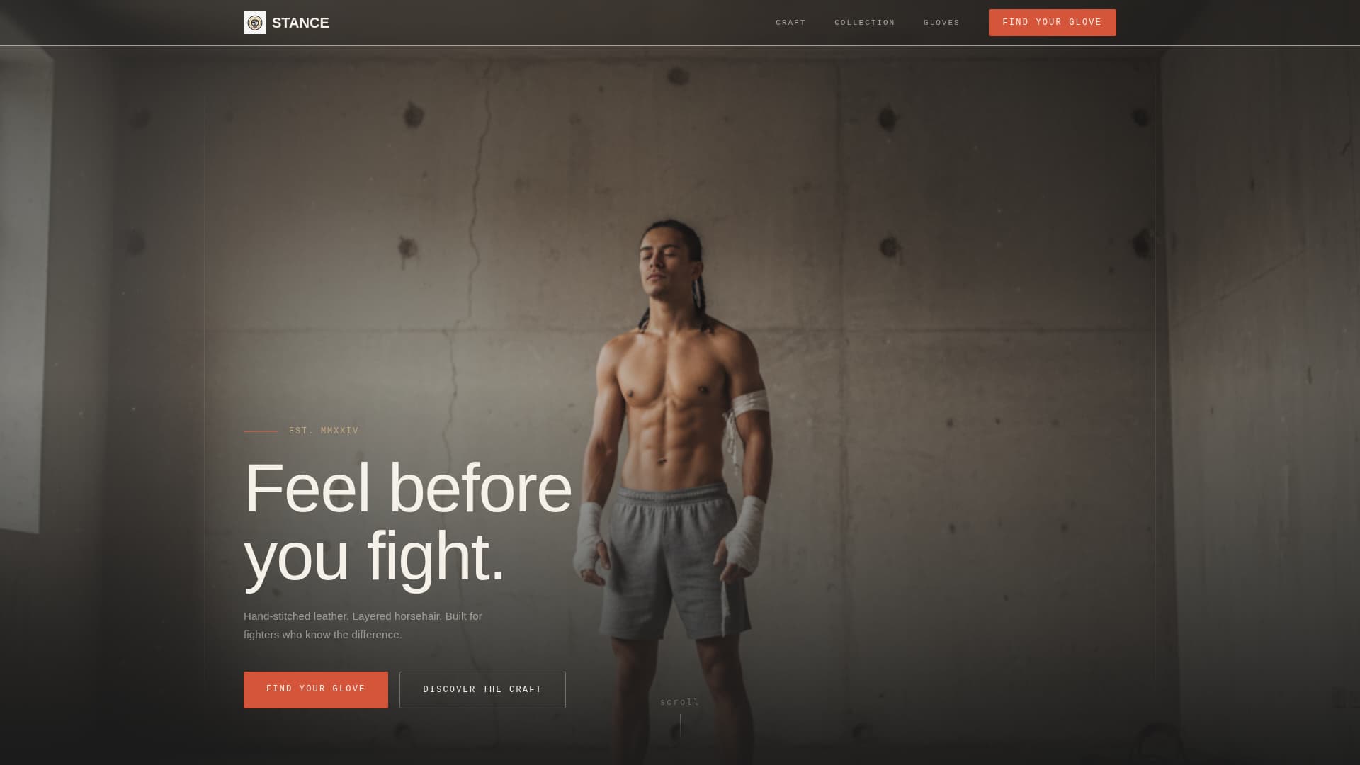 Stance - Artisan Boxing Landing Page Template