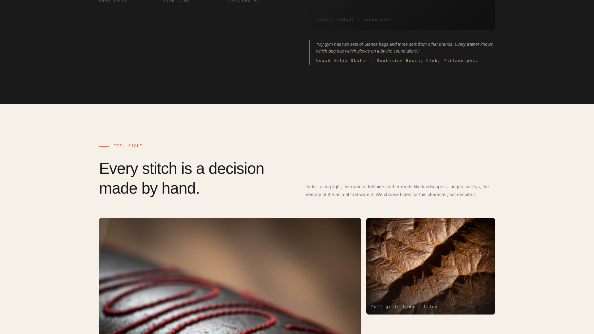 Stance - Artisan Boxing Landing Page Template