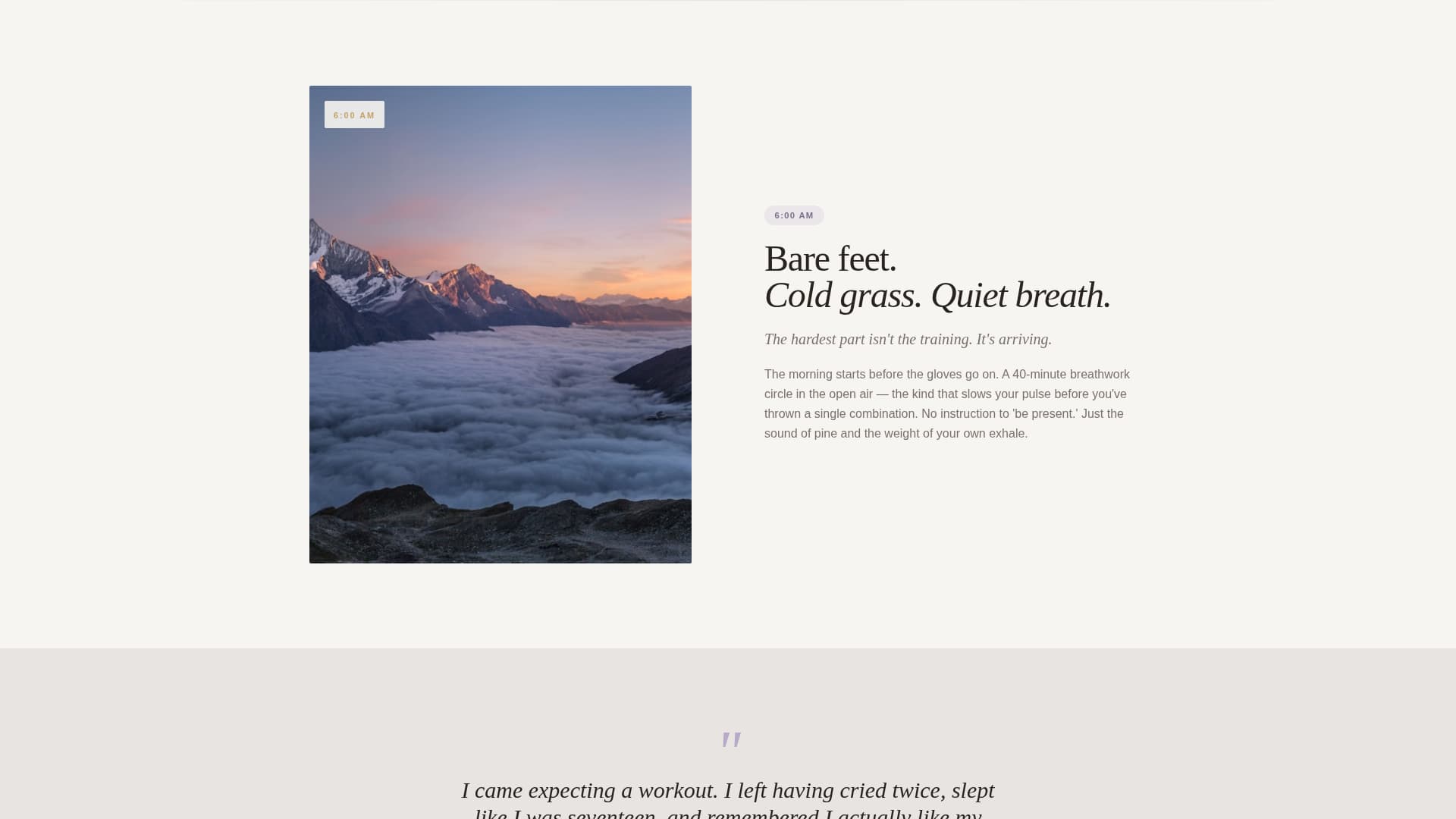 Rounds - Transformative Boxing Landing Page Template