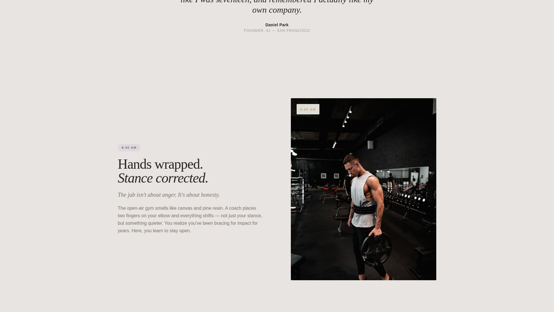 Rounds - Transformative Boxing Landing Page Template