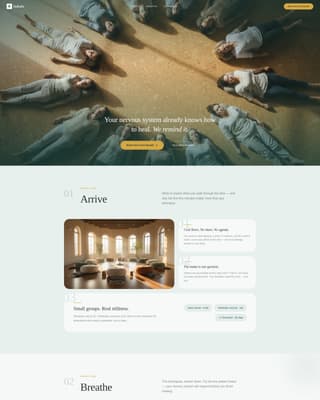 Inhale - Restorative Breathwork Landing Page Template