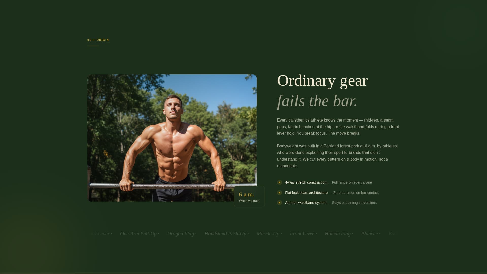 Bodyweight - Primal Calisthenics Landing Page Template