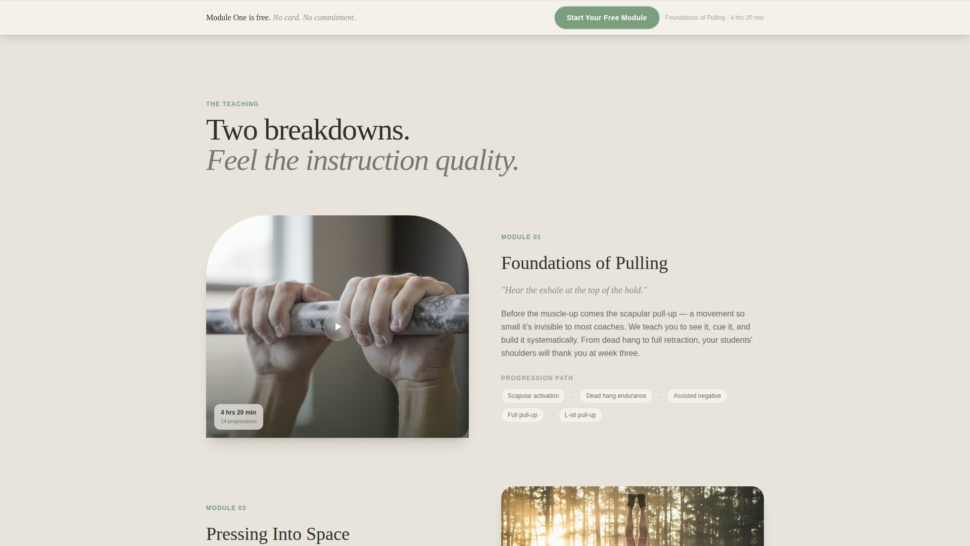 Flow - Empowering Calisthenics Landing Page Template