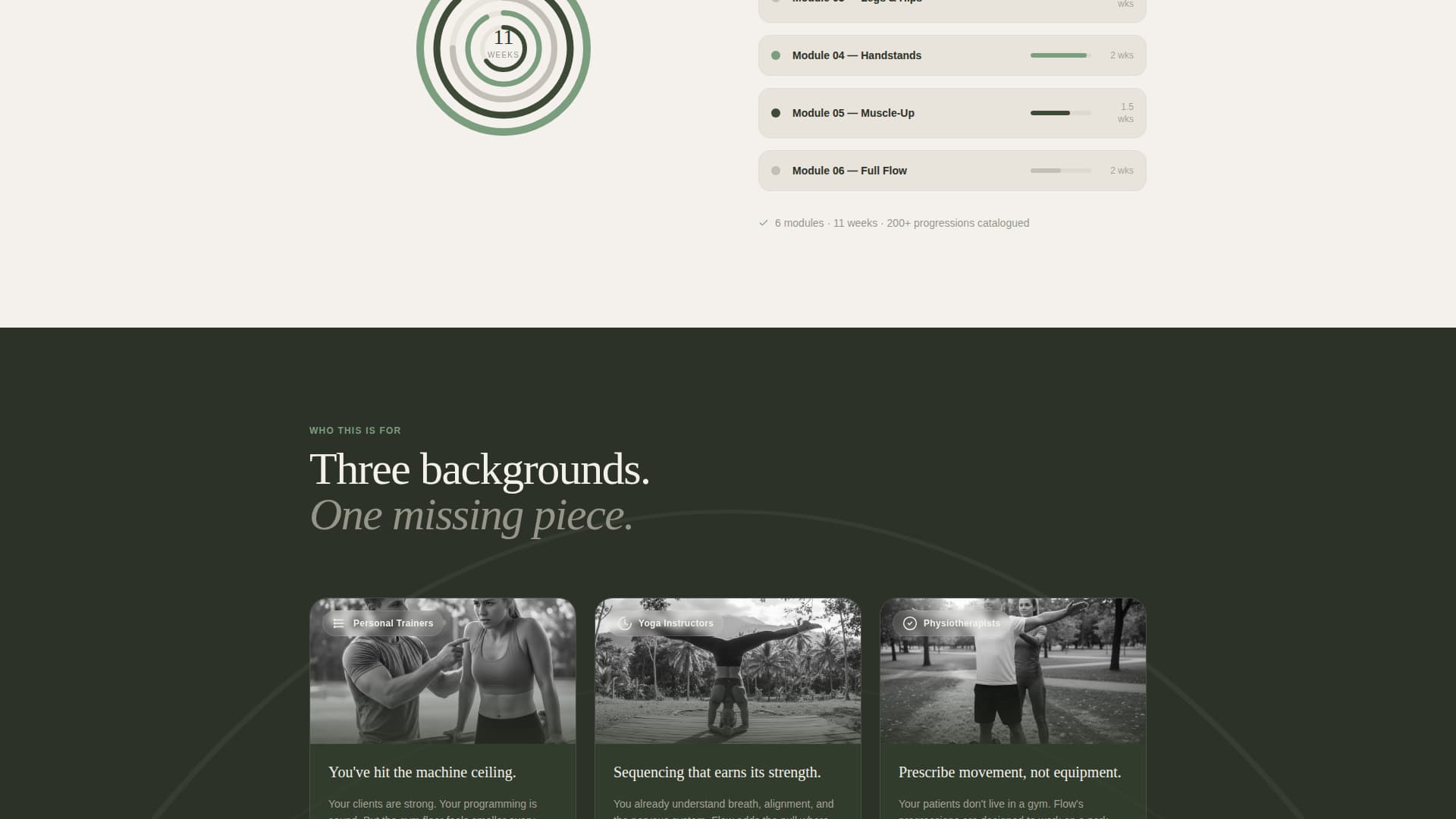 Flow - Empowering Calisthenics Landing Page Template