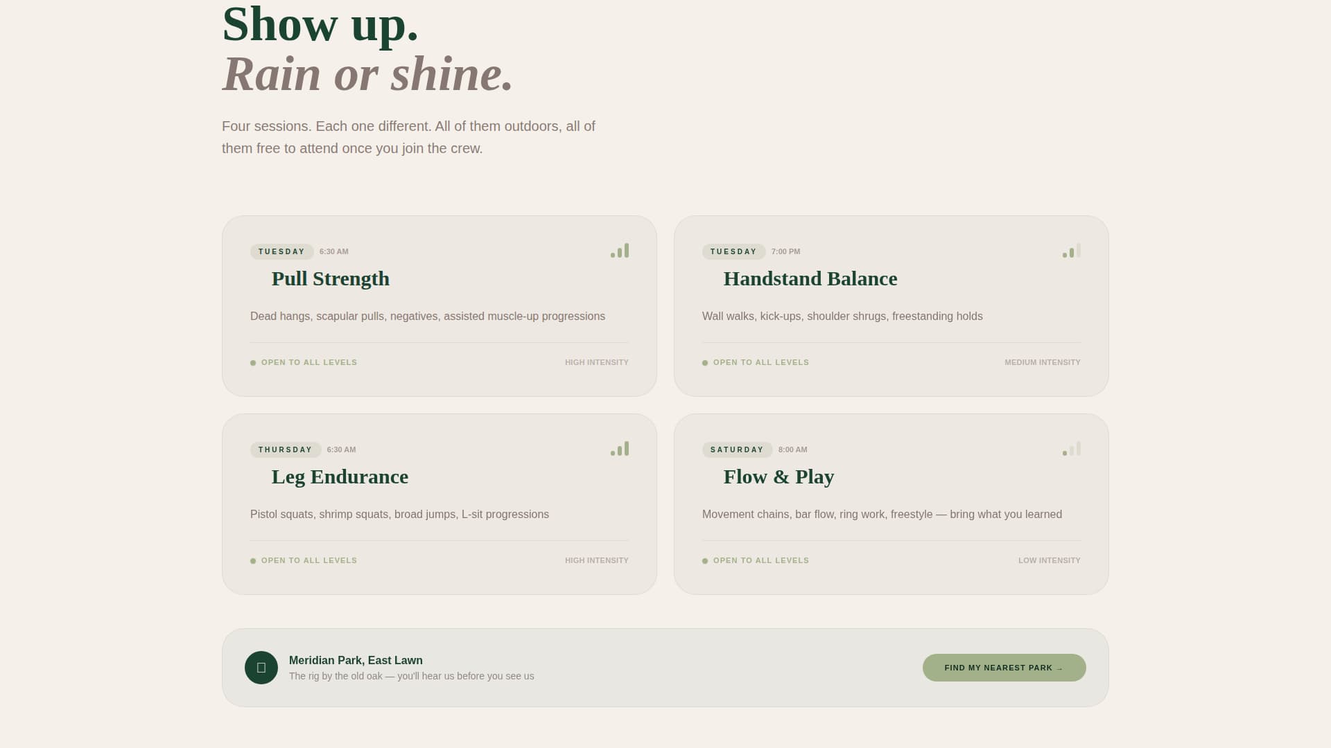 Bodyweight - Dynamic Calisthenics Landing Page Template
