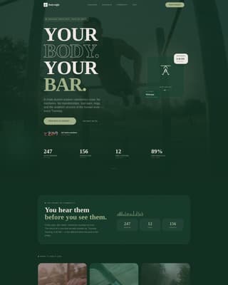Bodyweight - Dynamic Calisthenics Landing Page Template