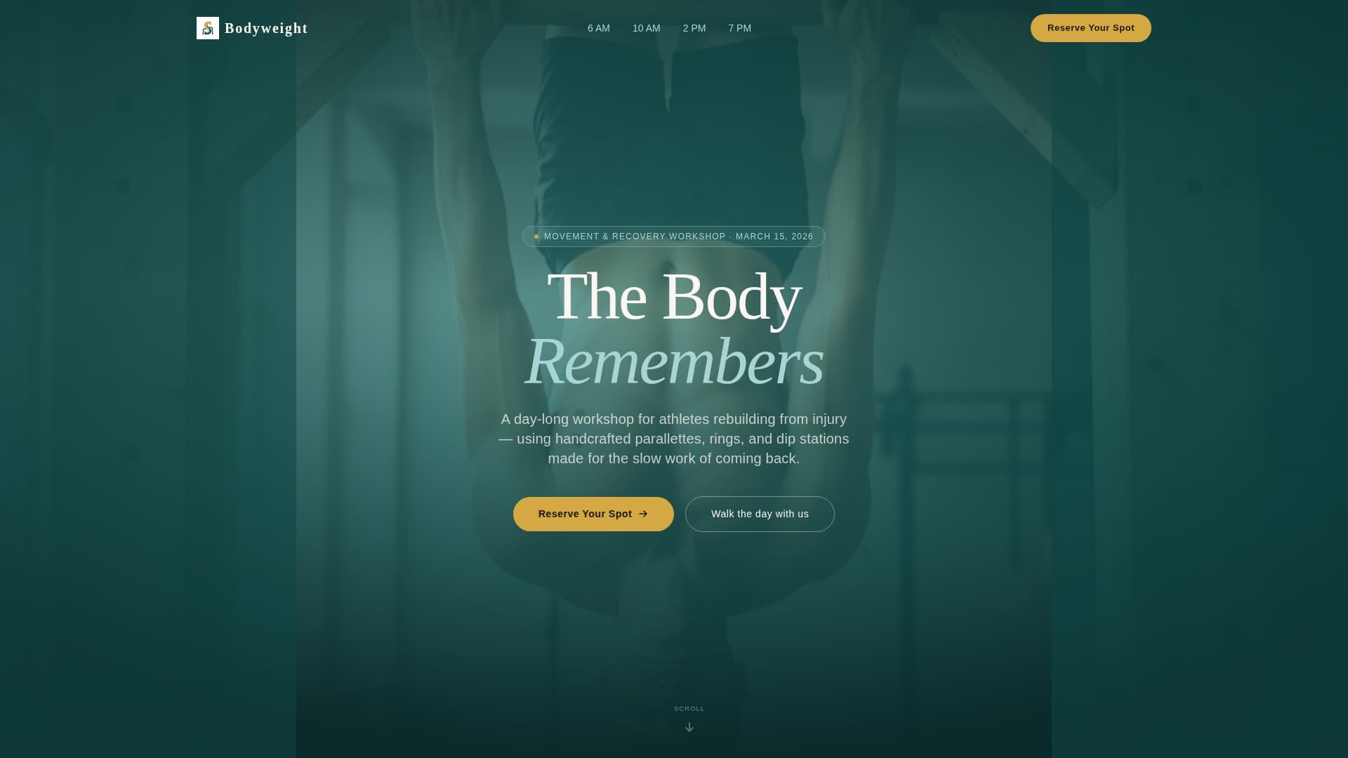 Bodyweight - Healing Calisthenics Landing Page Template