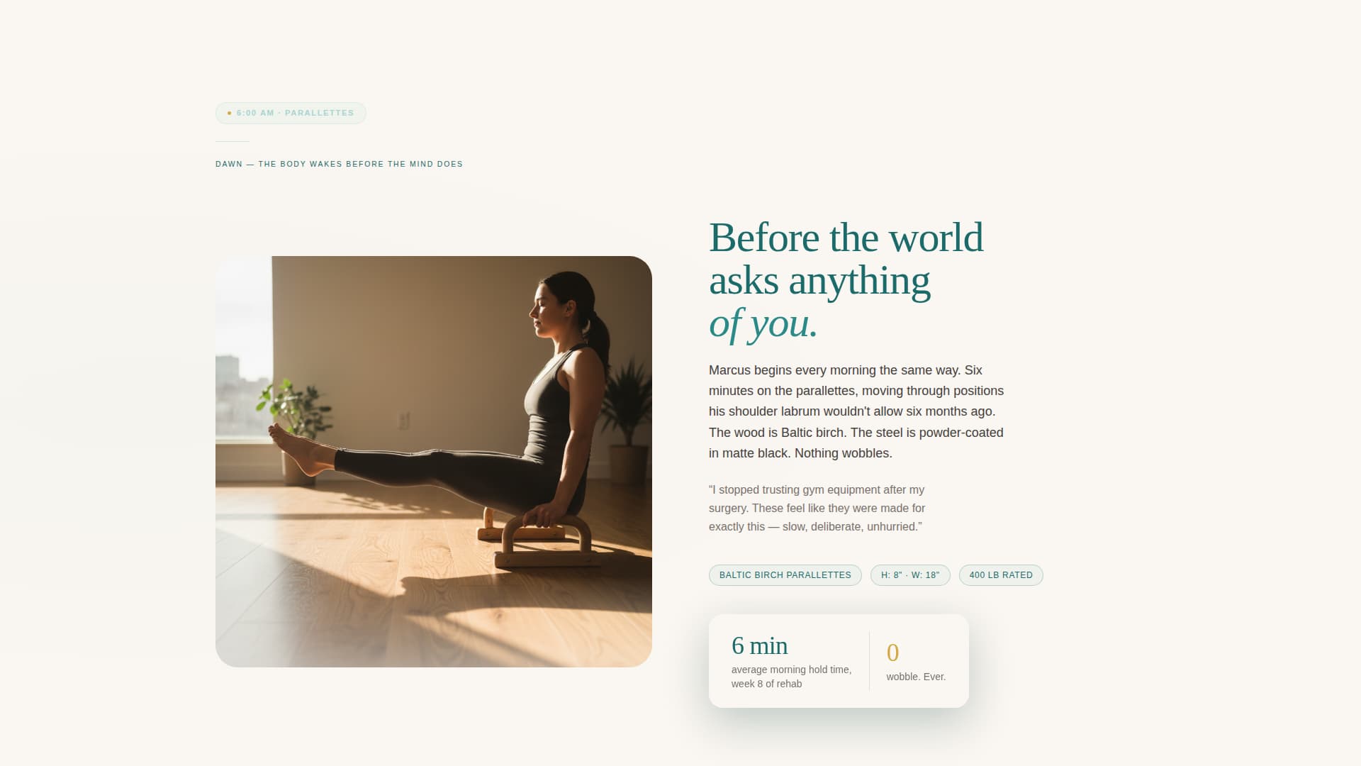 Bodyweight - Healing Calisthenics Landing Page Template