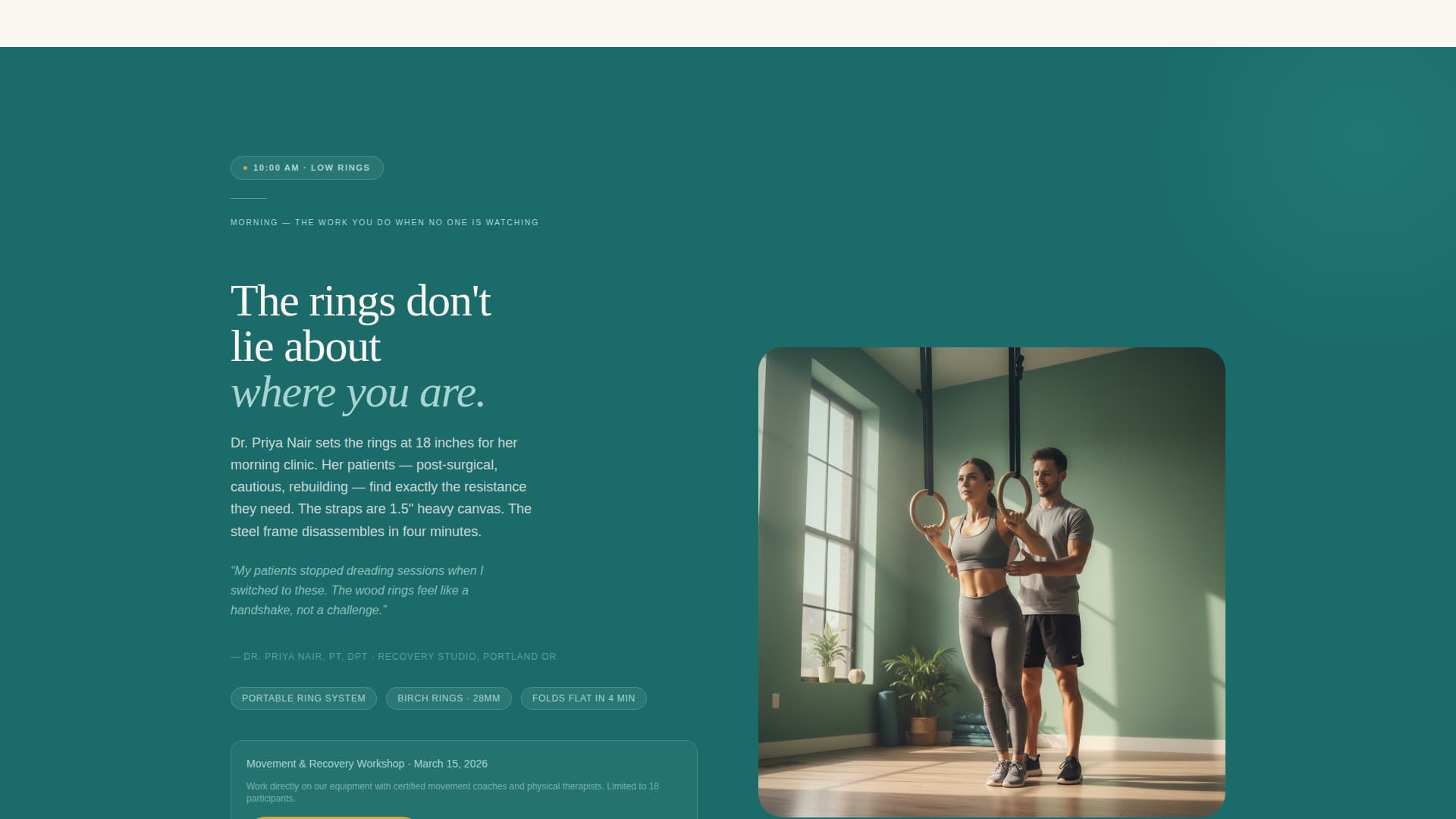 Bodyweight - Healing Calisthenics Landing Page Template