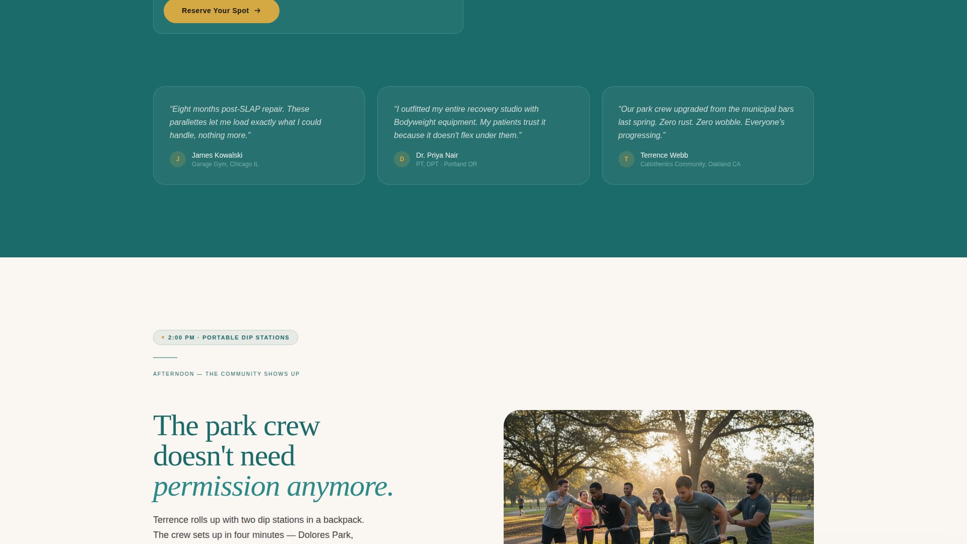 Bodyweight - Healing Calisthenics Landing Page Template