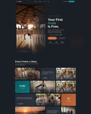 Ginga - Dynamic Capoeira Landing Page Template