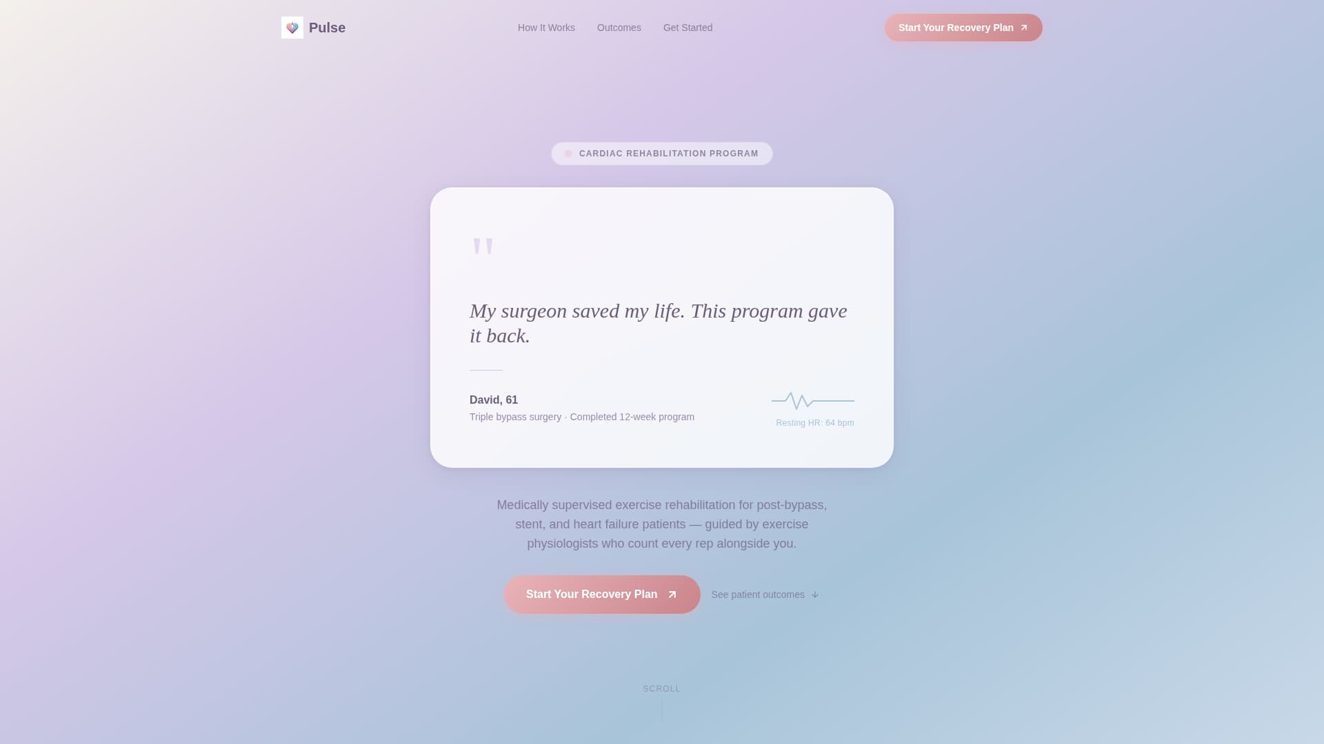 Pulse - Trusted Cardiac Rehabilitation Landing Page Template