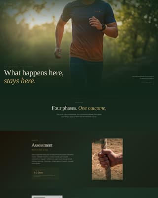 Elite Celebrity Personal Training Gated Booking Website Template