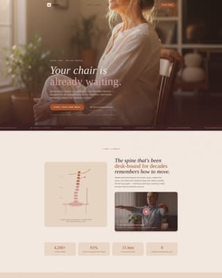 Unfold - Empowering Chair Yoga Landing Page Template