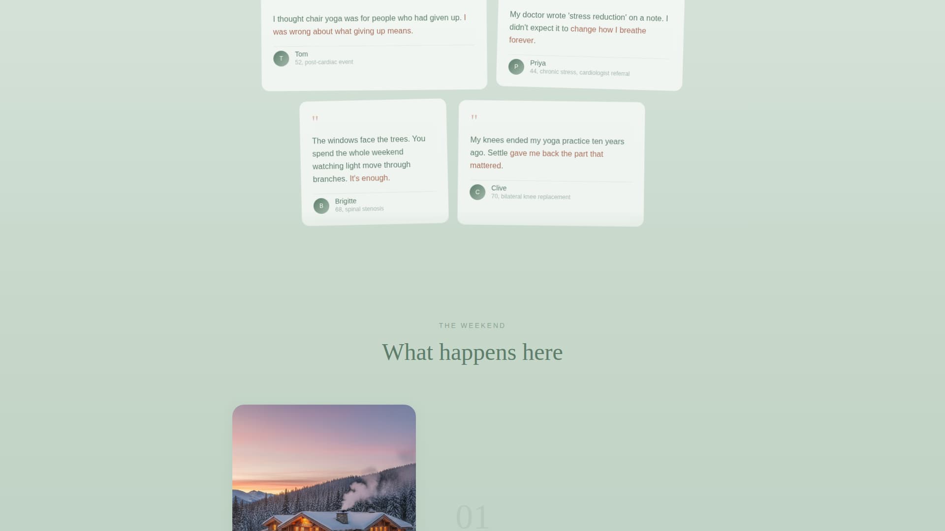 Settle - Restorative Chair Yoga Landing Page Template