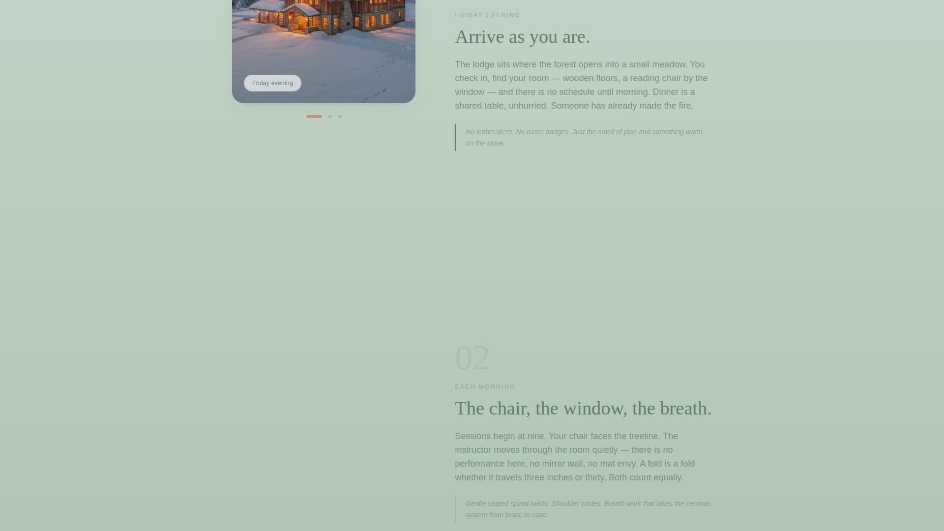 Settle - Restorative Chair Yoga Landing Page Template