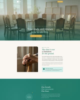 Settle - Restorative Yoga Landing Page Template